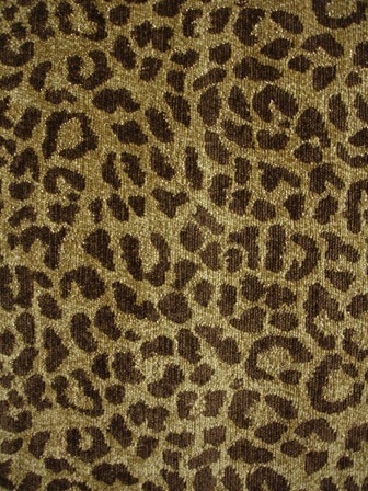 Cheeta Brown chenille upholstery